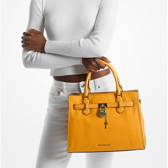 MICHAEL KORS Hamilton Medium Leather Satchel - Picture 2 of 10